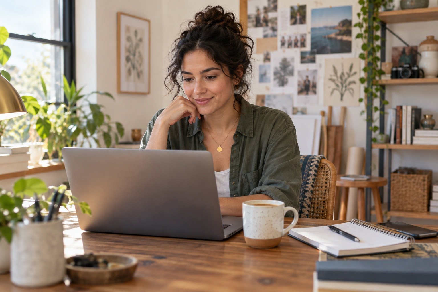 Illustrative photo of a person organizing work at home